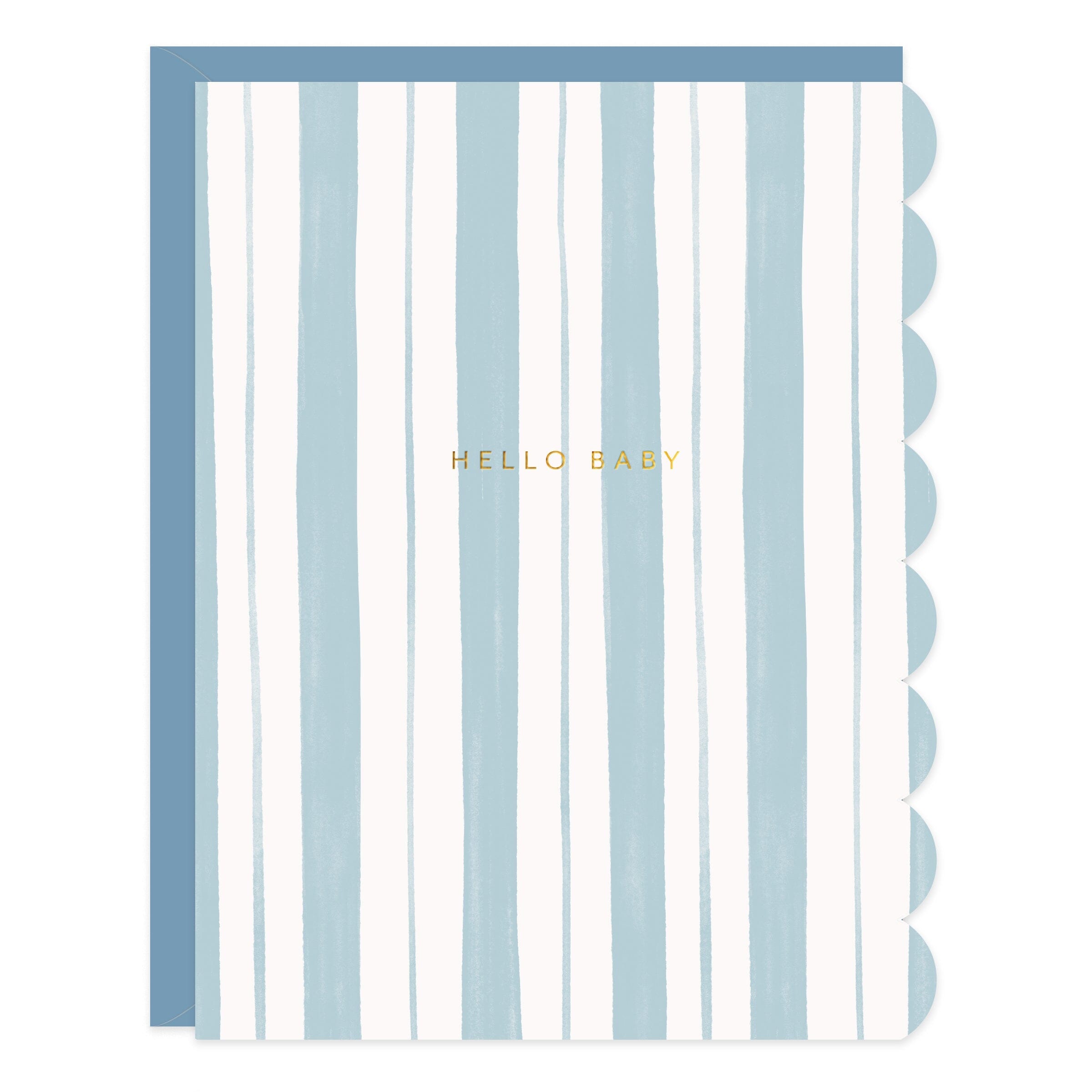 Baby Stripes Blue Card - Ramona & Ruth