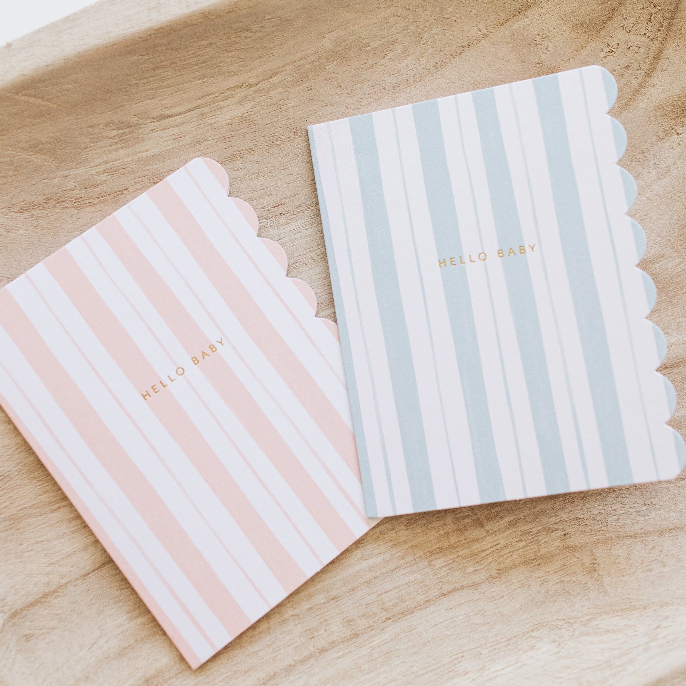 Baby Stripes Blue Card - Ramona & Ruth