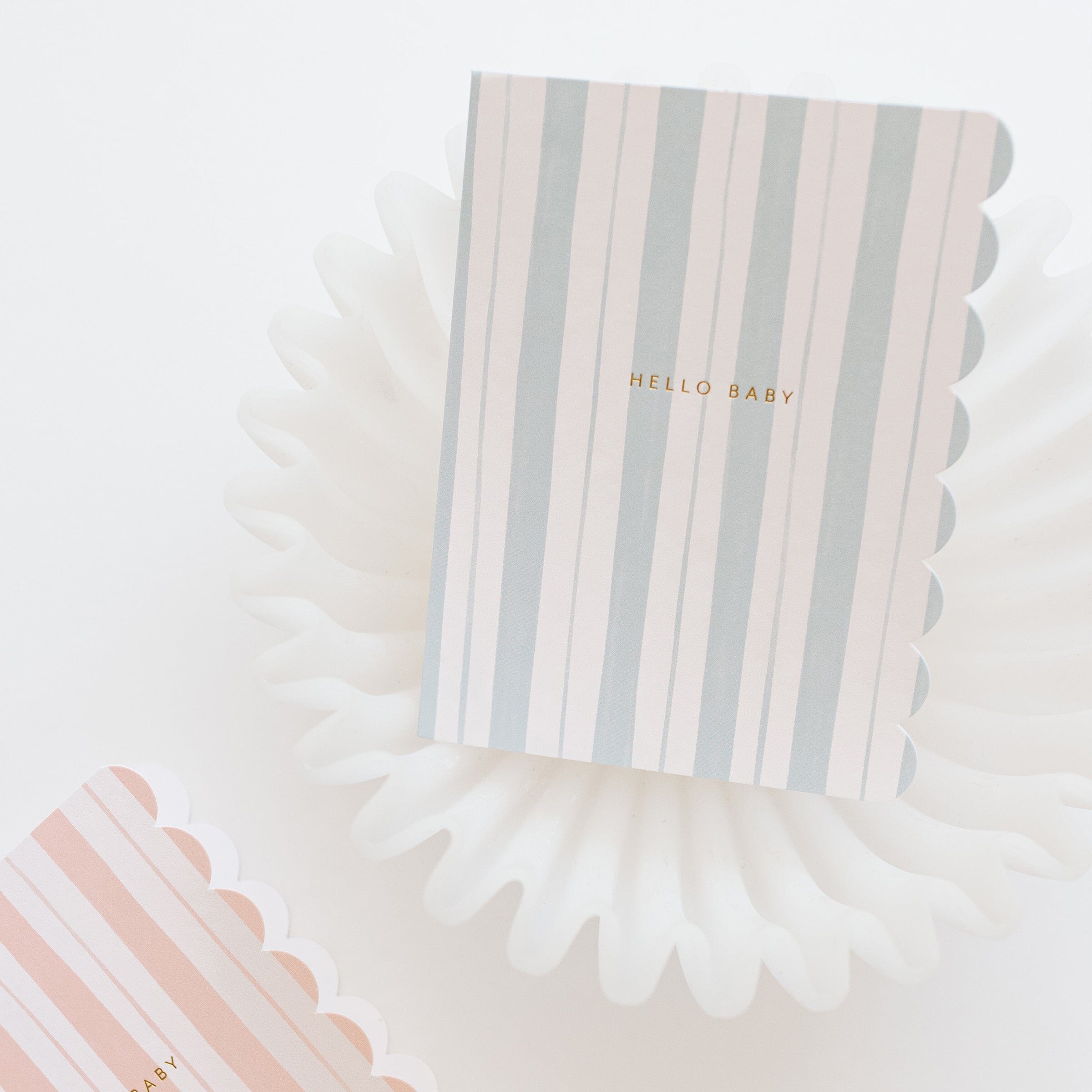 Baby Stripes Blue Card - Ramona & Ruth