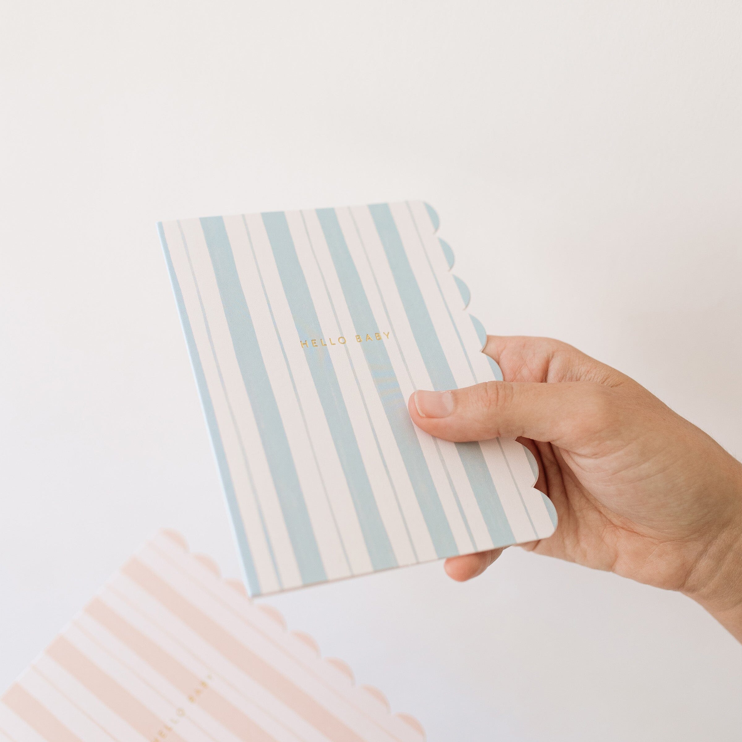 Baby Stripes Blue Card - Ramona & Ruth