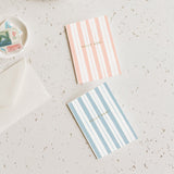 Baby Stripes Blue Mini Card - Ramona & Ruth