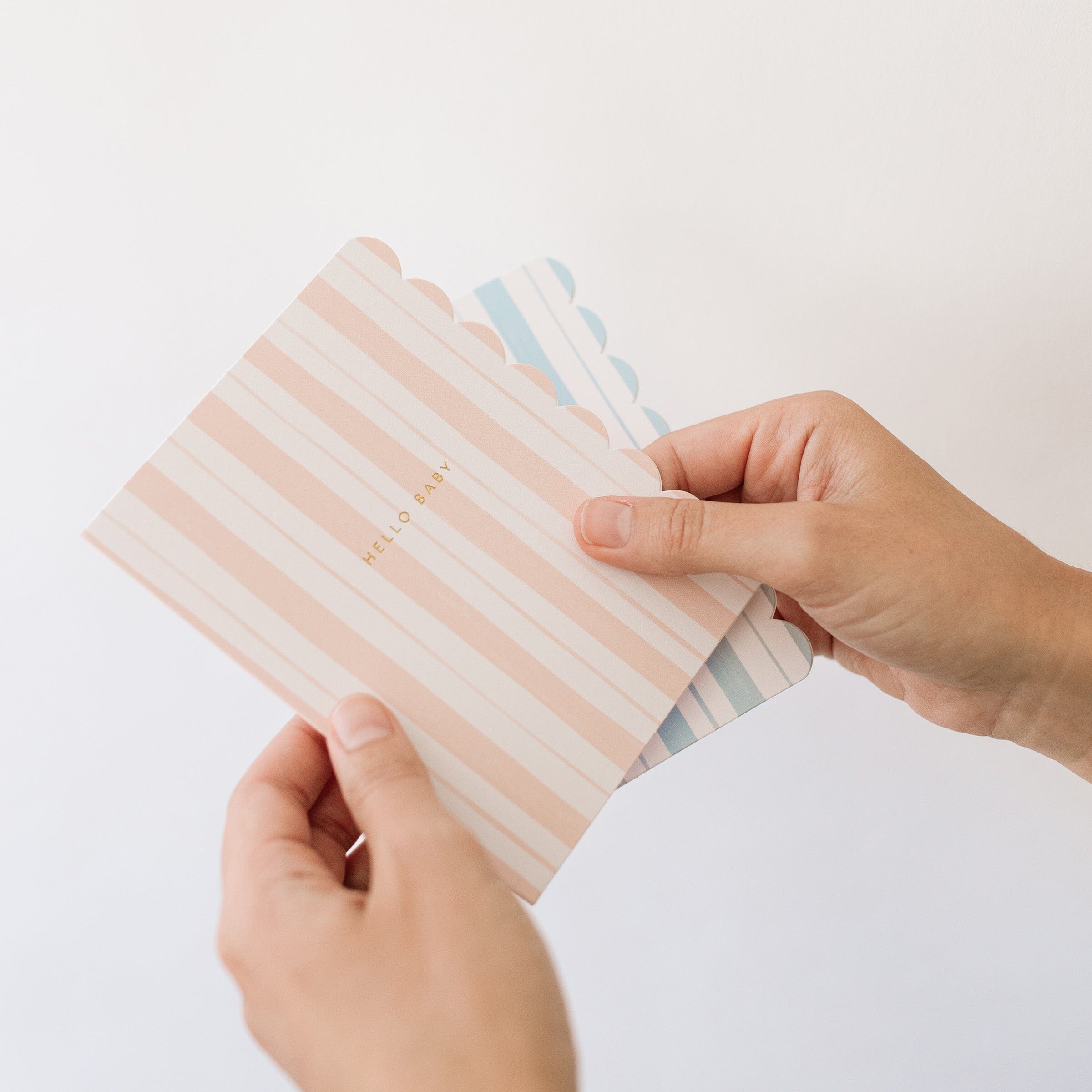 Baby Stripes Pink Card - Ramona & Ruth