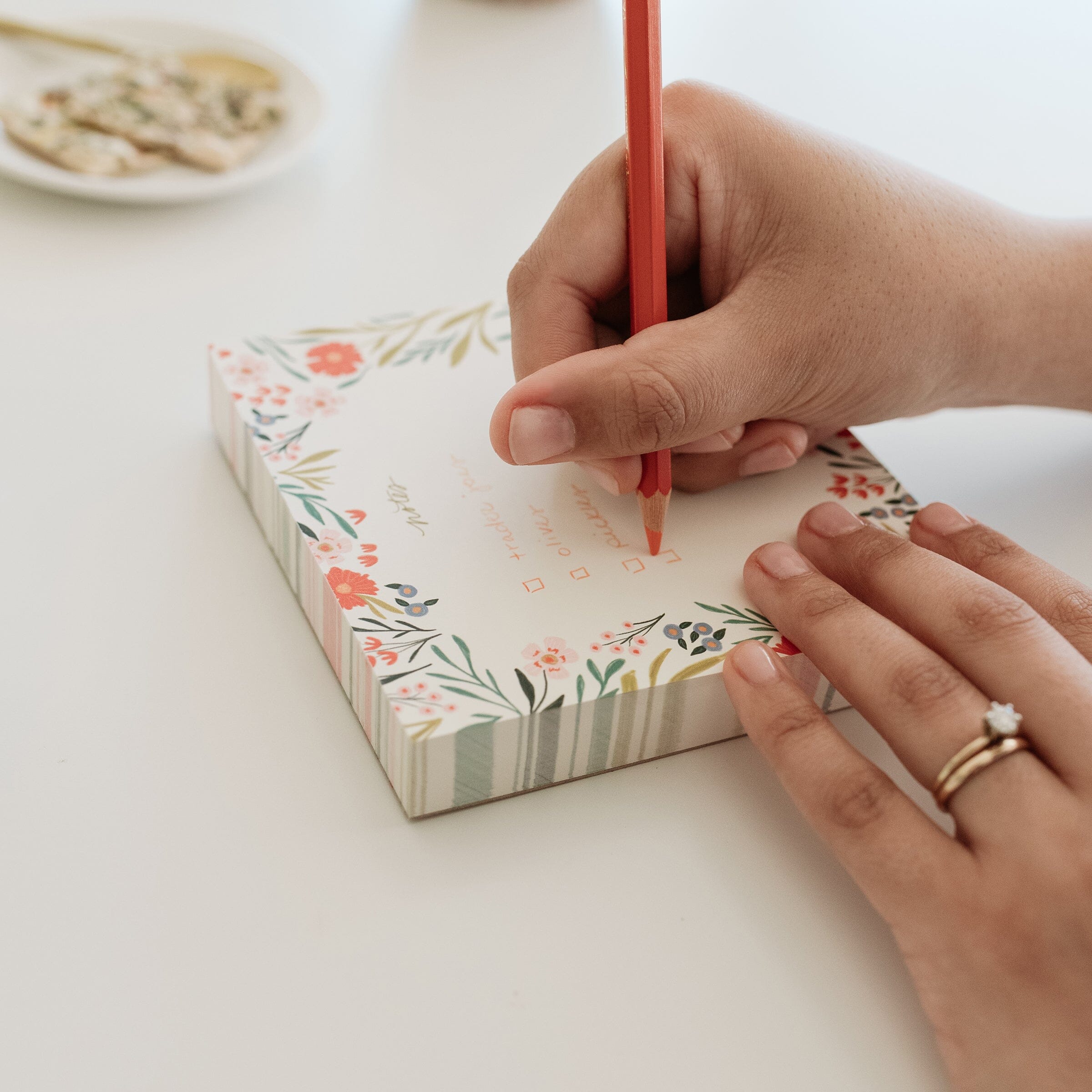 Floral Notes Block Notepad - Ramona & Ruth