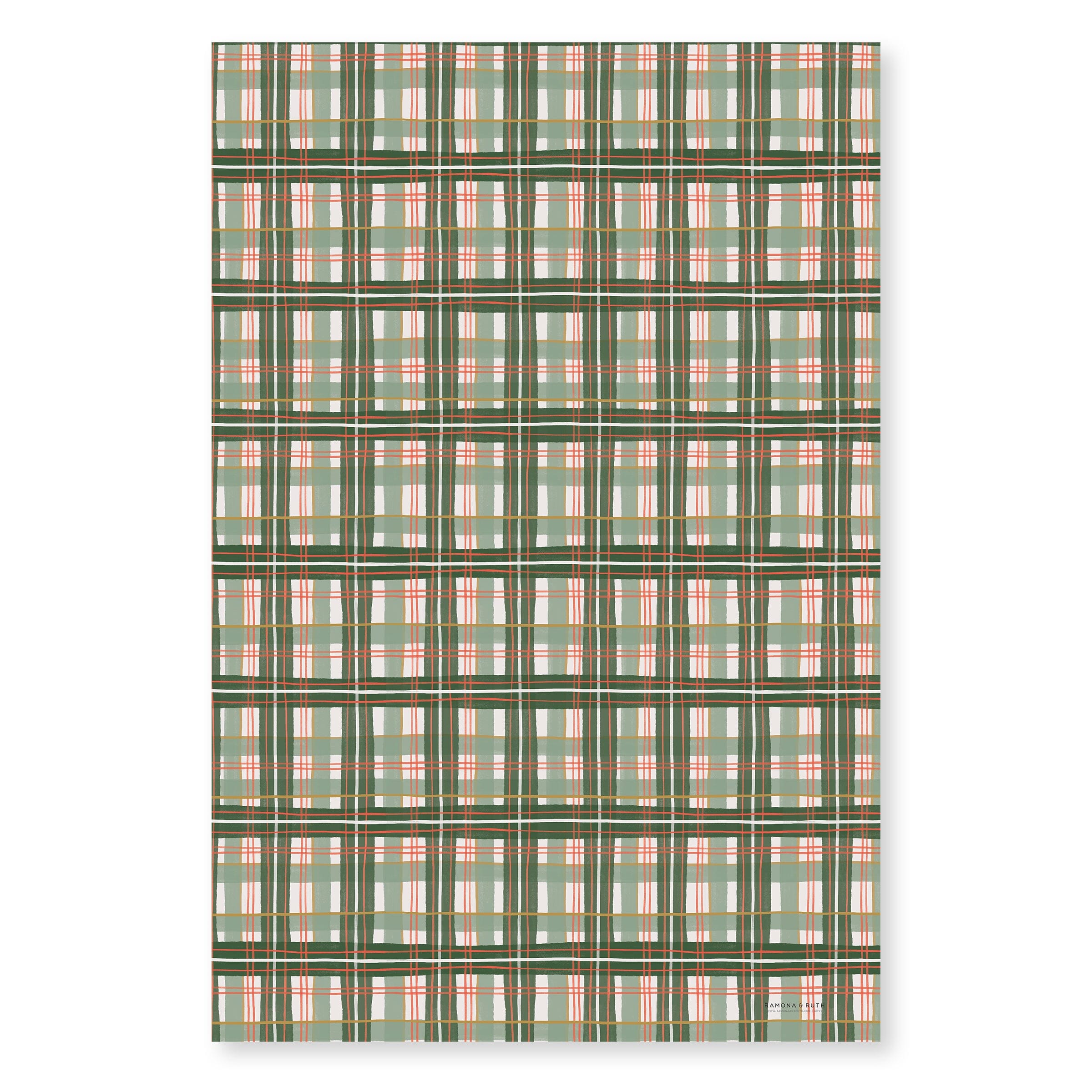 Holiday Plaid Gift Wrap Roll - Ramona & Ruth