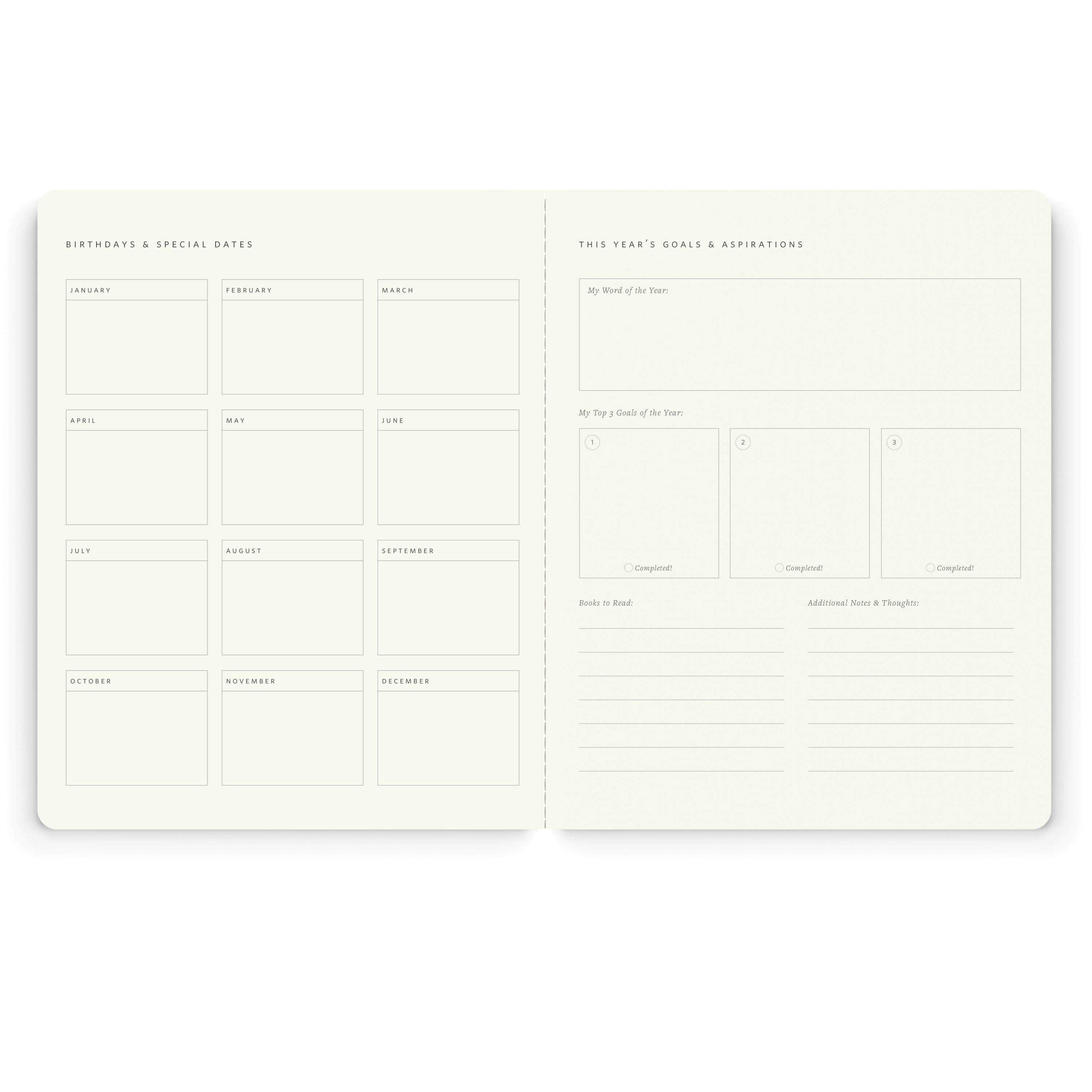 Orange Vine Stitched Monthly Planner - Ramona & Ruth