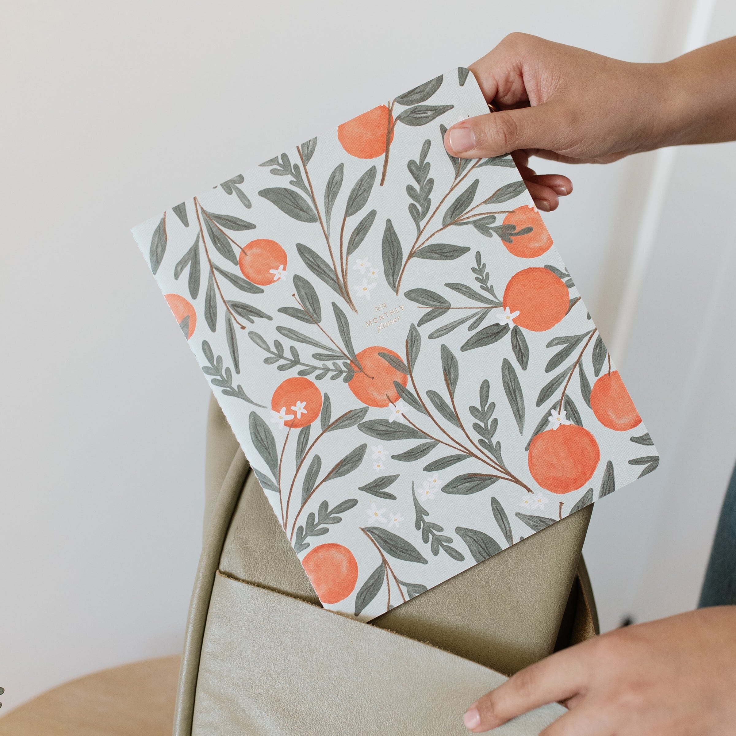 Orange Vine Stitched Monthly Planner - Ramona & Ruth