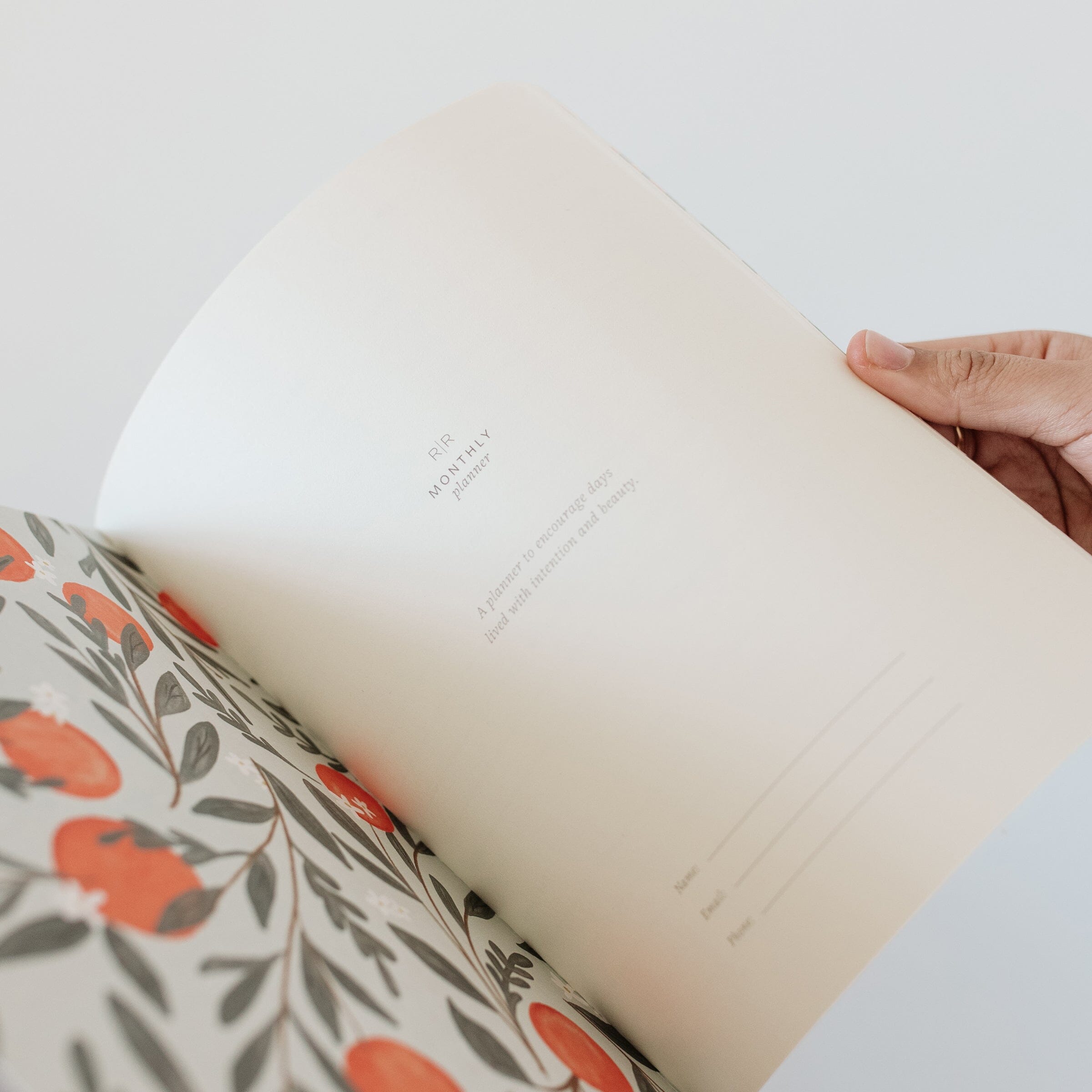Orange Vine Stitched Monthly Planner - Ramona & Ruth