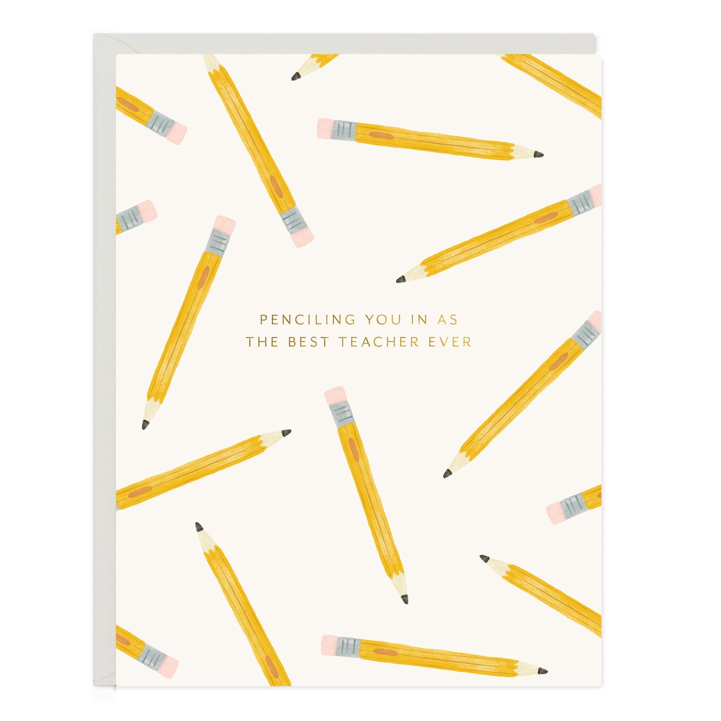 Pencil Teacher Card - Ramona & Ruth