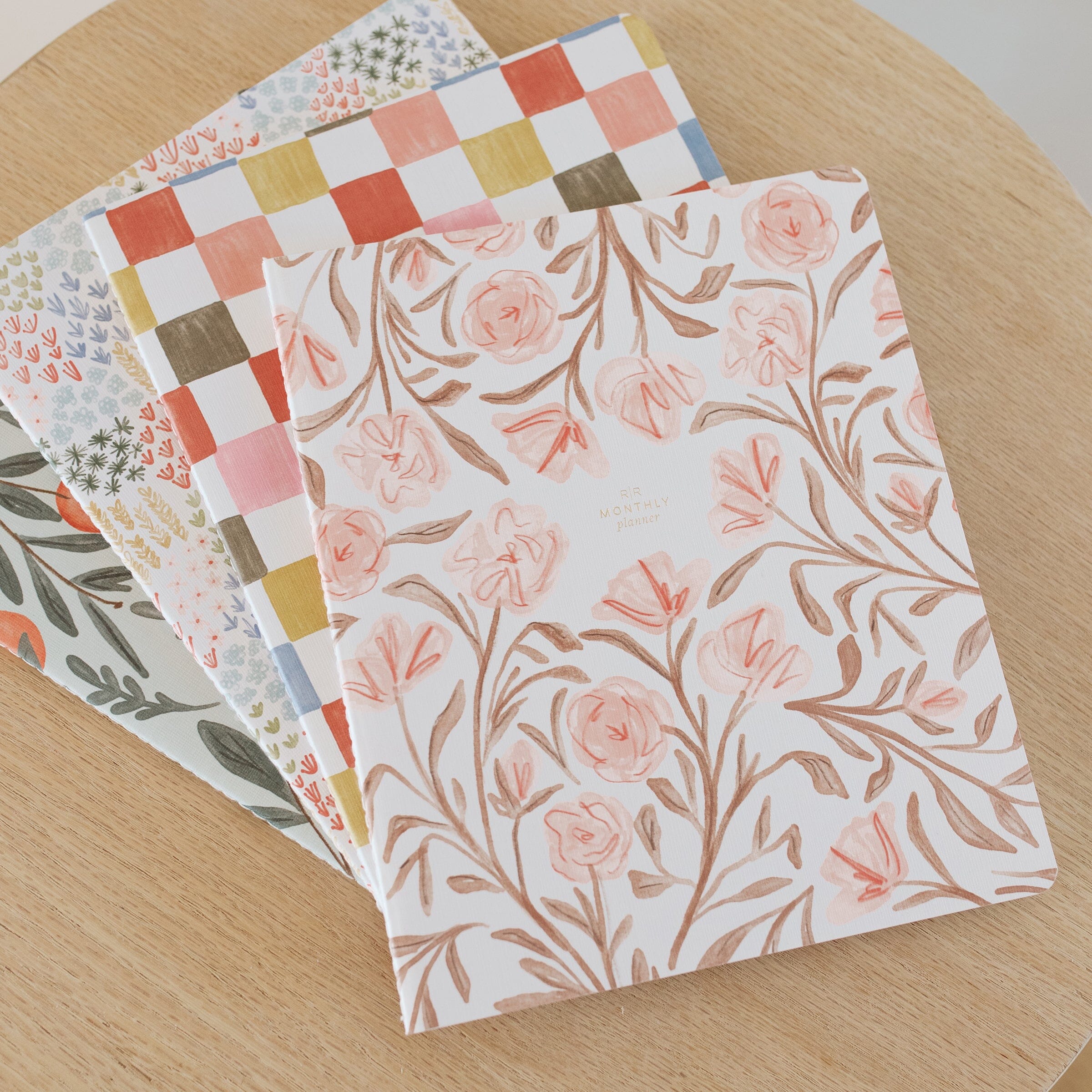 Pink Floral Stitched Monthly Planner - Ramona & Ruth