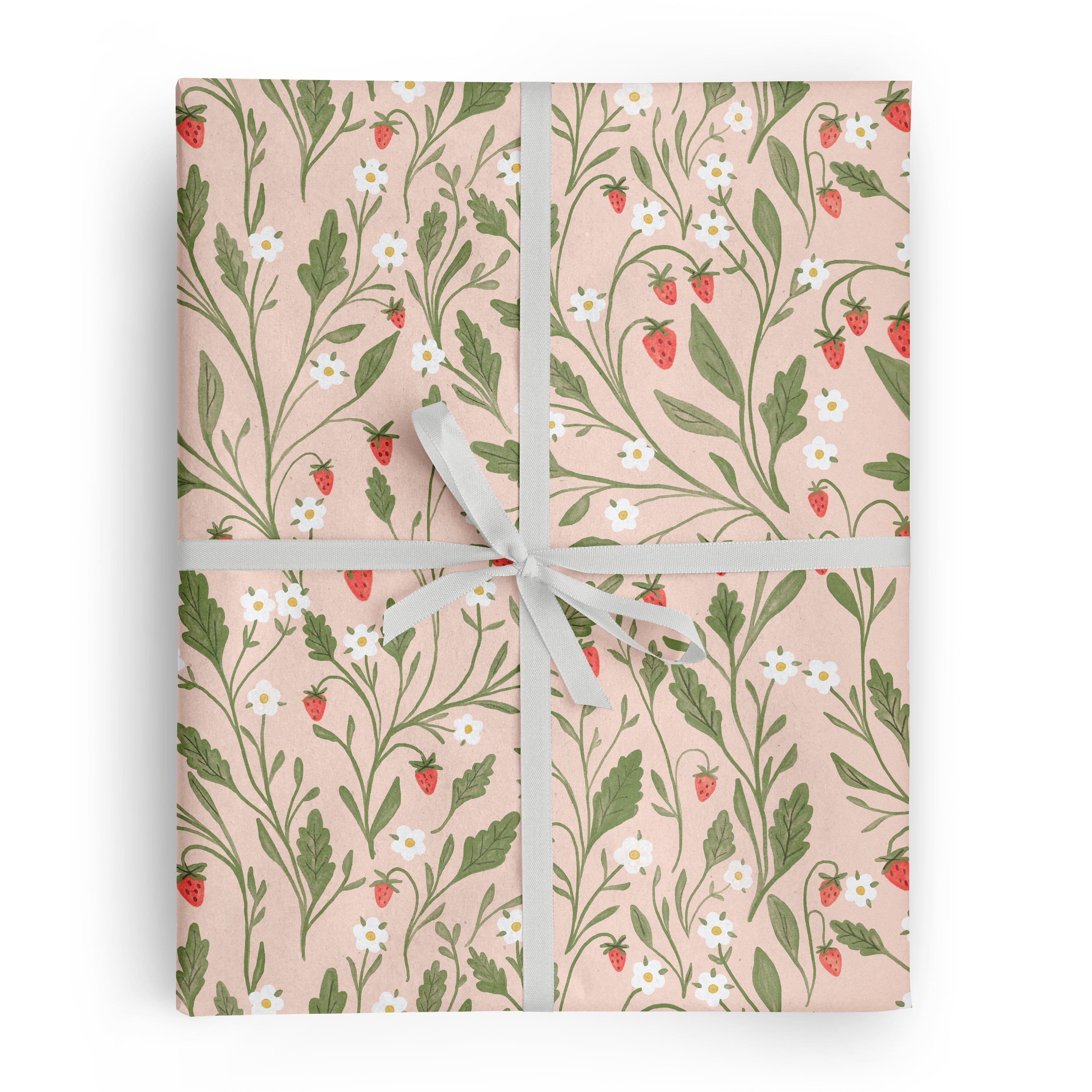 Strawberry Fields Gift Wrap - Ramona & Ruth
