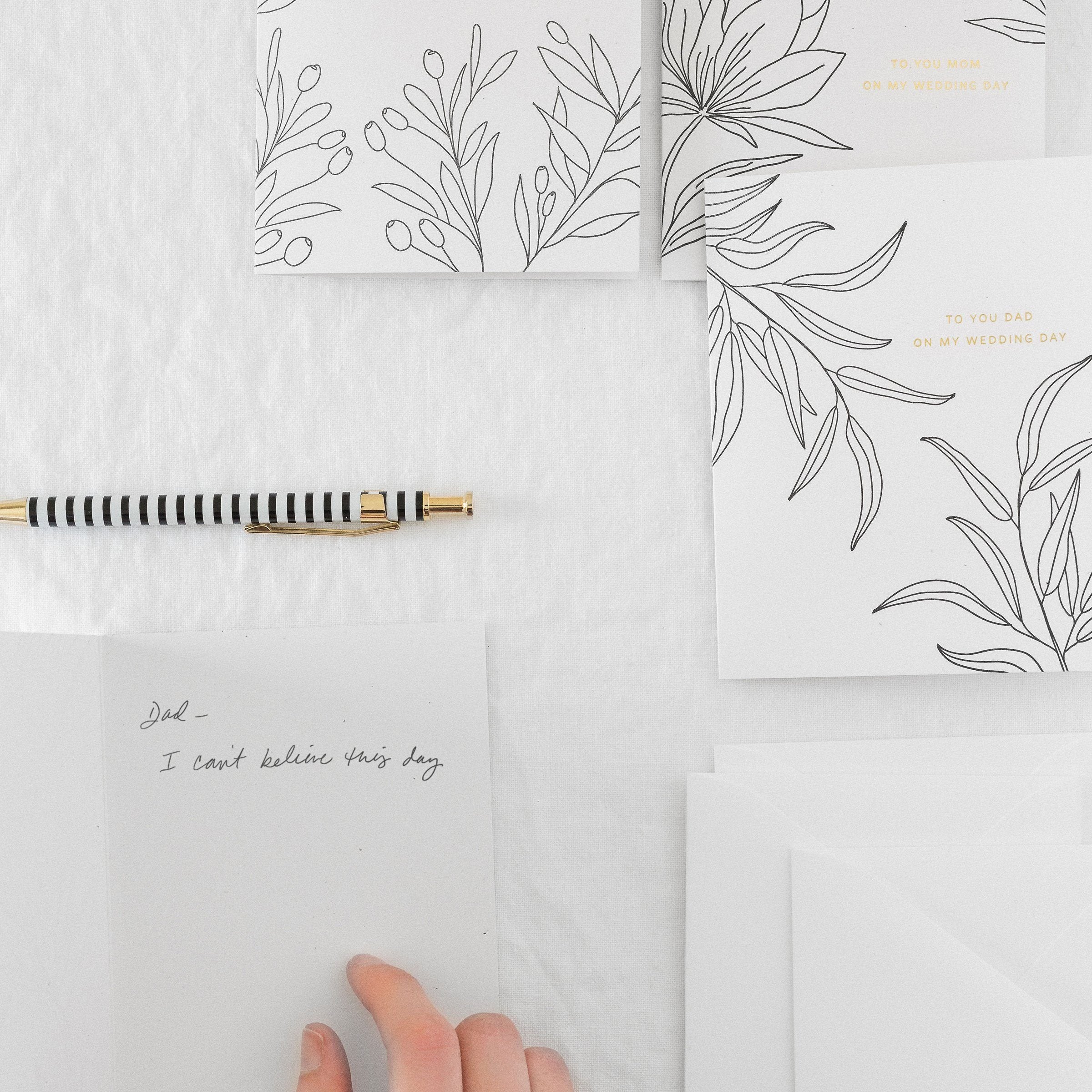 Dad Wedding Day Botanical Card - Ramona & Ruth