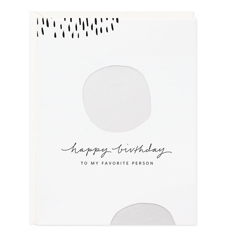 Happy Birthday White Dots Card - Ramona & Ruth