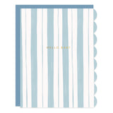 Baby Stripes Blue Card - Ramona & Ruth 