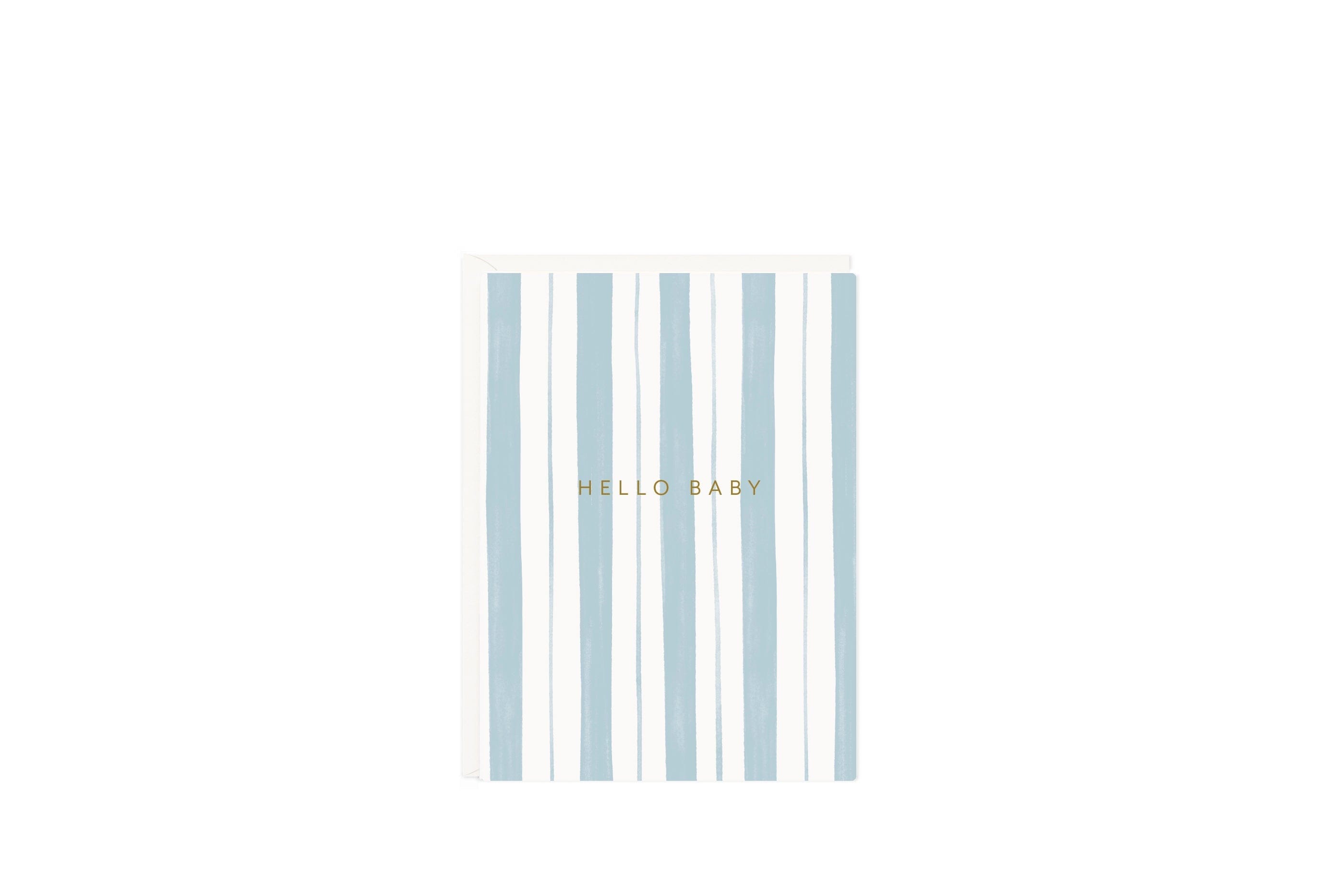 Baby Stripes Blue Mini Card - Ramona & Ruth 