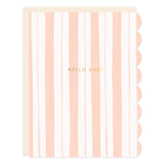 Baby Stripes Pink Card - Ramona & Ruth 