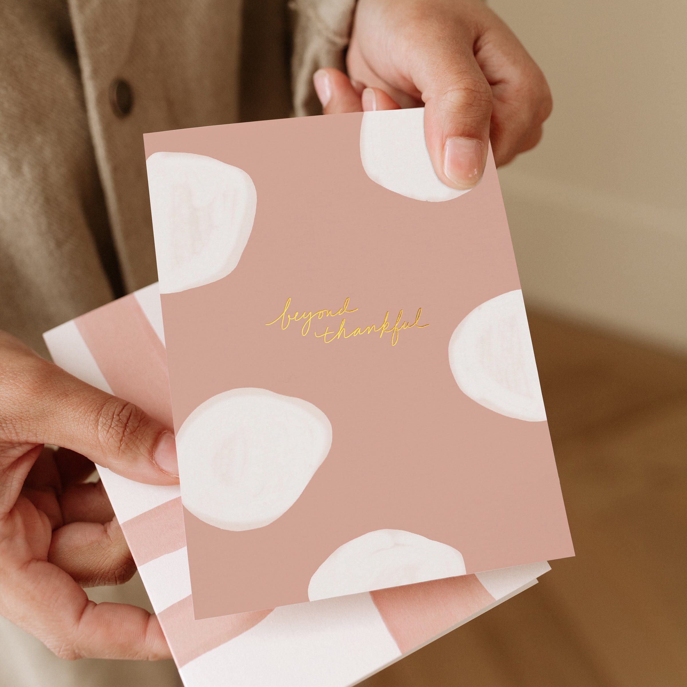 Beyond Thankful Dots Rose Card - Ramona & Ruth 