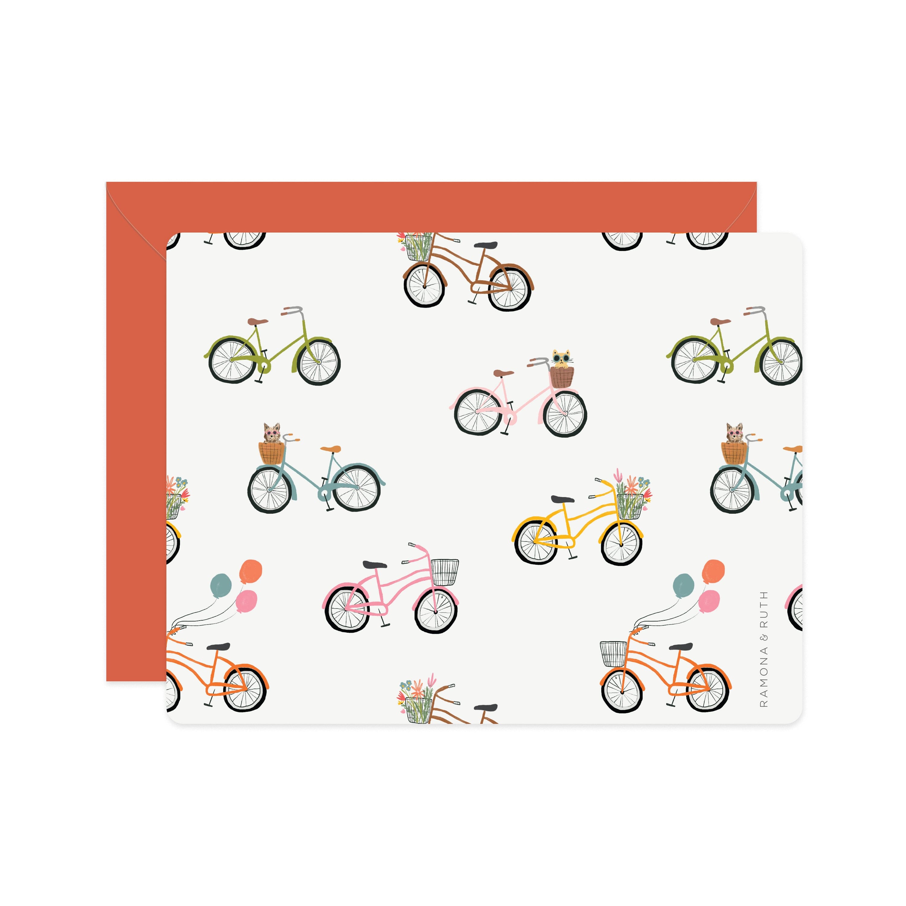 Bicycle Flat Notes | Boxed Set of 6 - Ramona & Ruth 