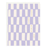 Birthday Lavender Check Greeting Card - Ramona & Ruth 