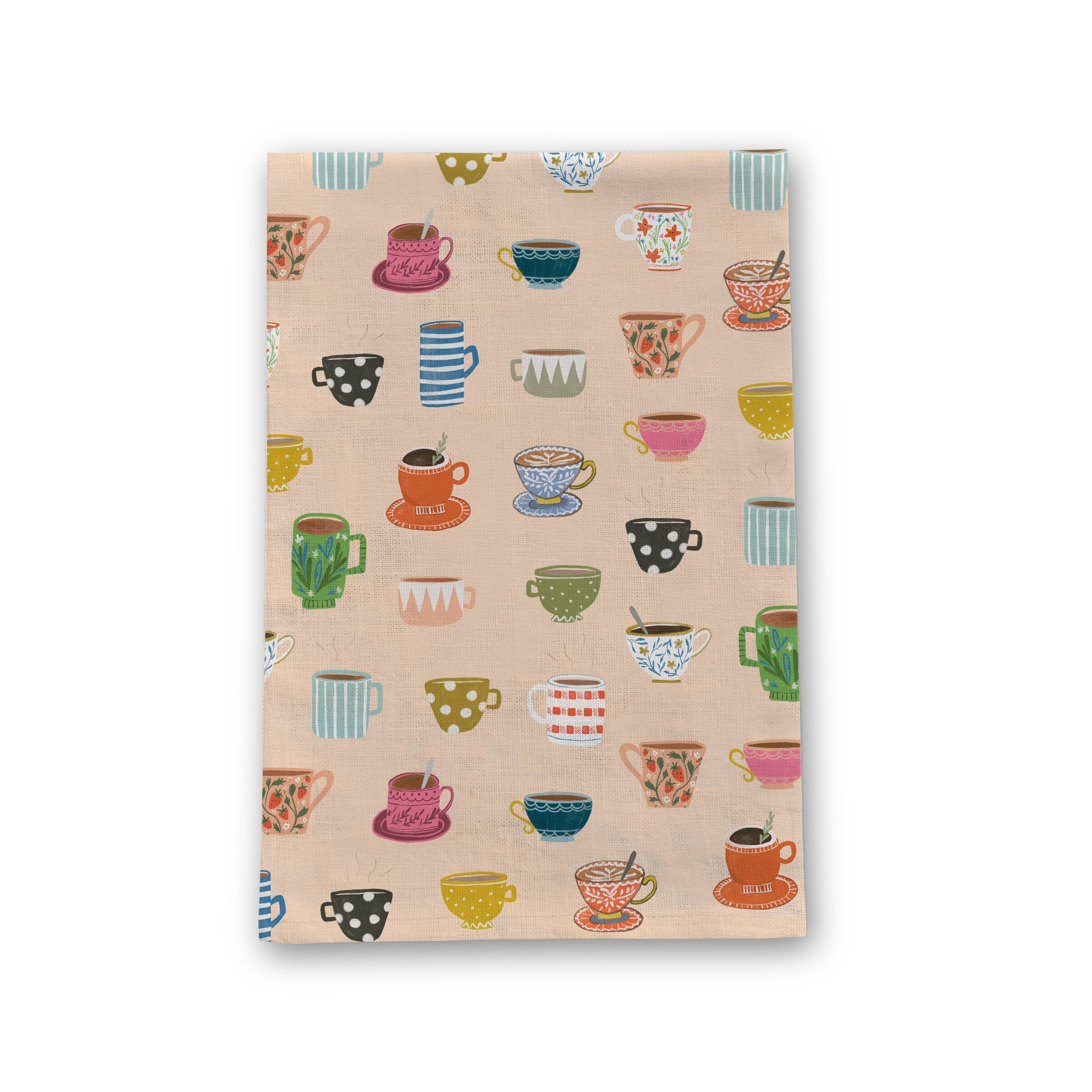 Coffee Mugs Linen Tea Towel - Ramona & Ruth 