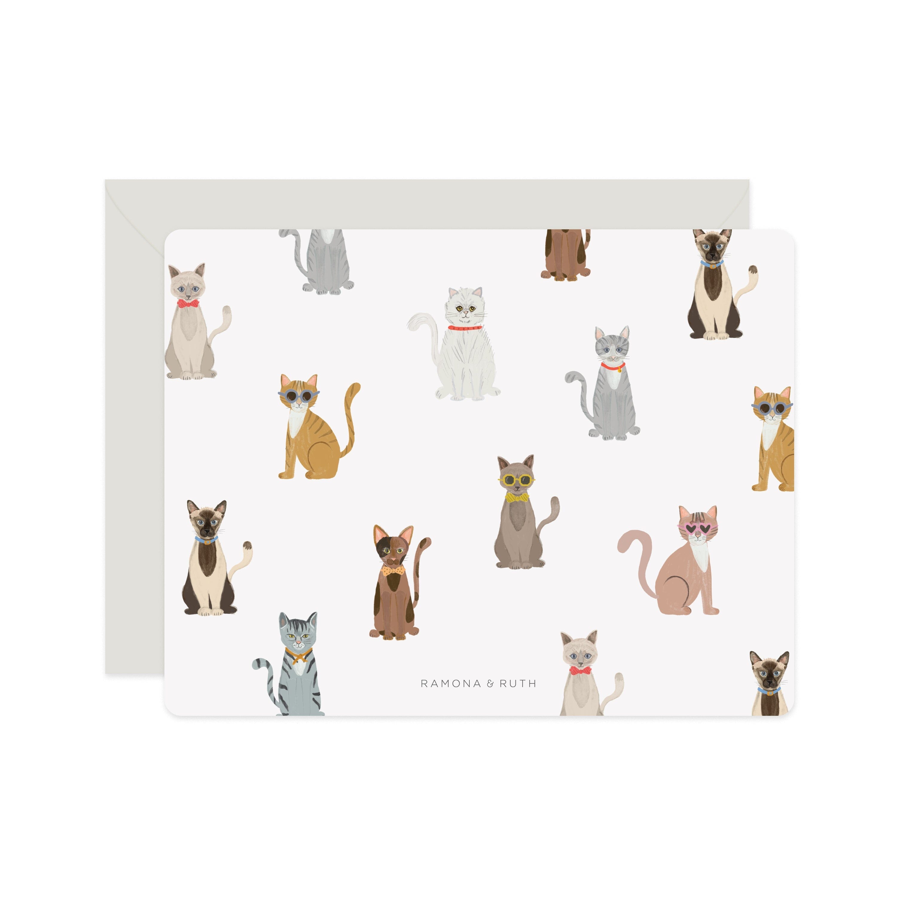 Cool Cats Flat Notes | Boxed Set of 6 - Ramona & Ruth 