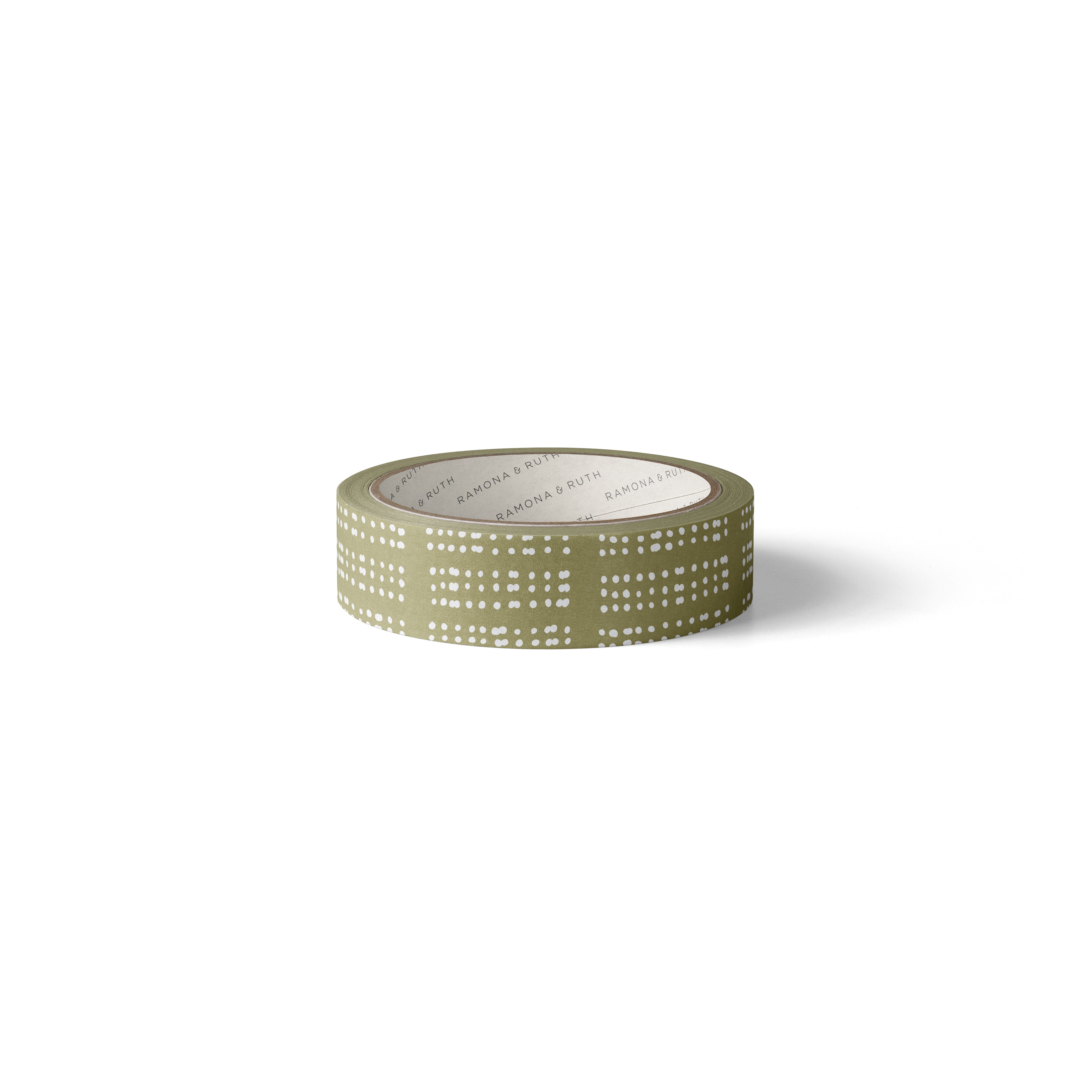 Green Dotty Washi Tape - Ramona & Ruth 