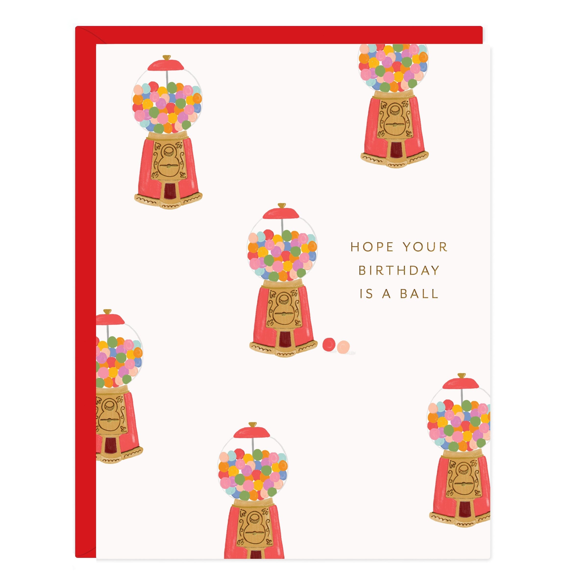 Gumball Machine Birthday Greeting Card - Ramona & Ruth 