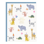Happy Birthday Party Animals Greeting Card - Ramona & Ruth 