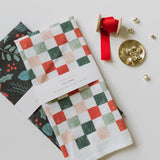 Holiday Checker Linen Tea Towel - Ramona & Ruth 