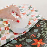 Holiday Checker Linen Tea Towel - Ramona & Ruth 
