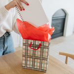 Holiday Plaid Gift Bag - Ramona & Ruth 
