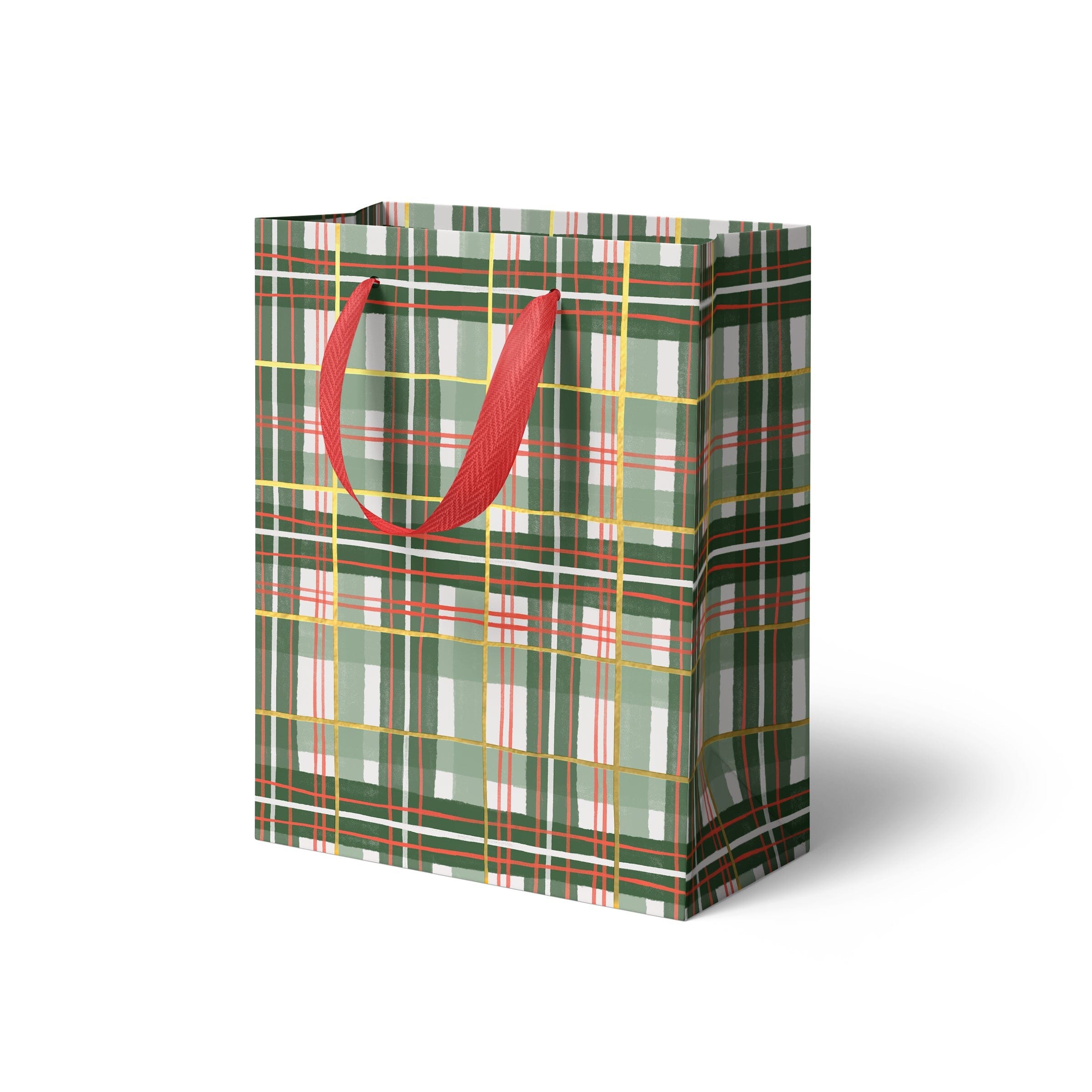 Holiday Plaid Gift Bag - Ramona & Ruth Medium 