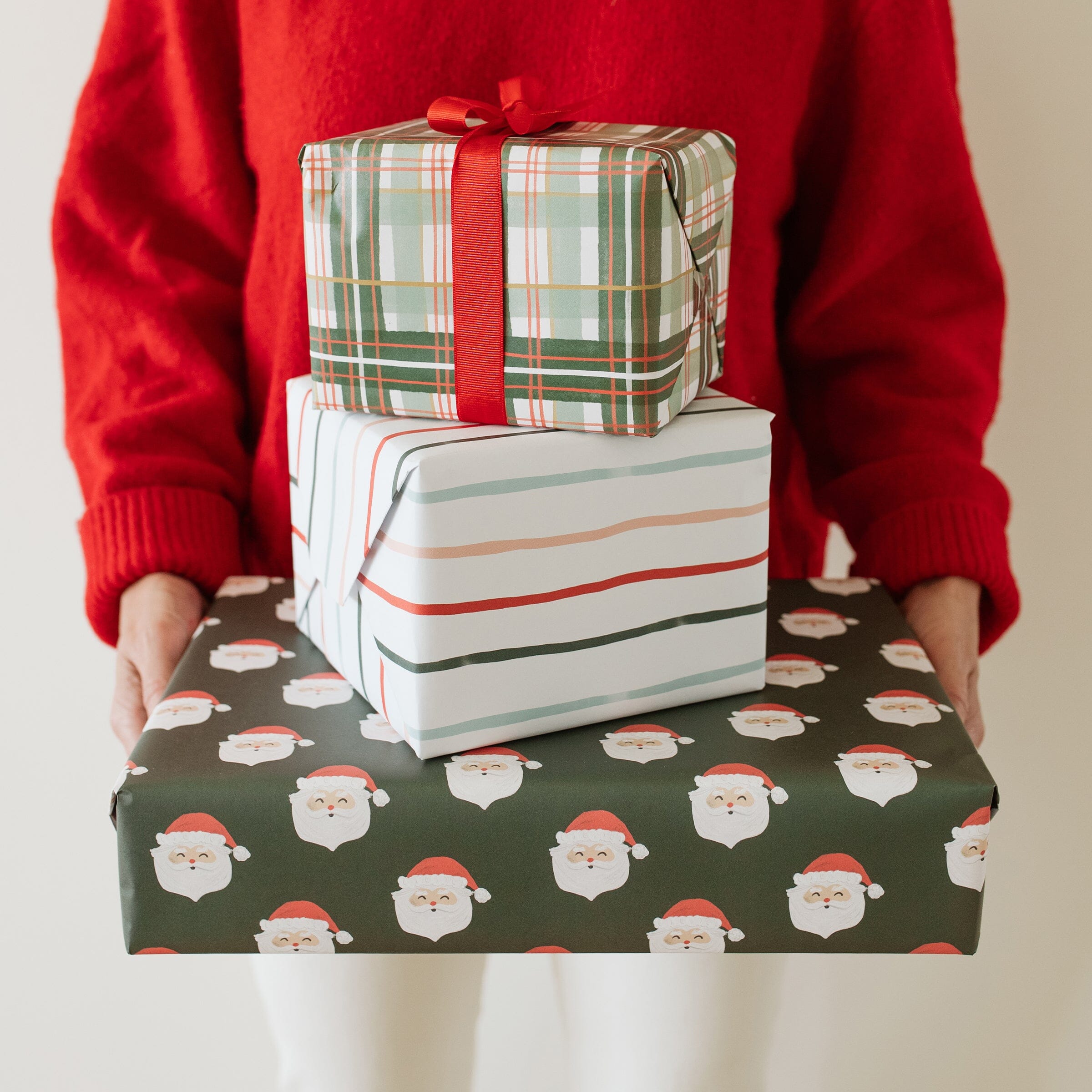Holiday Plaid Gift Wrap Roll - Ramona & Ruth 