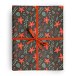 Holiday Poinsettia Gift Wrap - Ramona & Ruth 