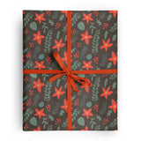 Holiday Poinsettia Gift Wrap - Ramona & Ruth 