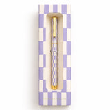 Lavender Check Rollerball Pen - Ramona & Ruth 