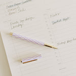 Lavender Check Rollerball Pen - Ramona & Ruth 