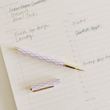 Lavender Check Rollerball Pen - Ramona & Ruth 