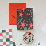 Merry Christmas Poinsettia Card - Ramona & Ruth 