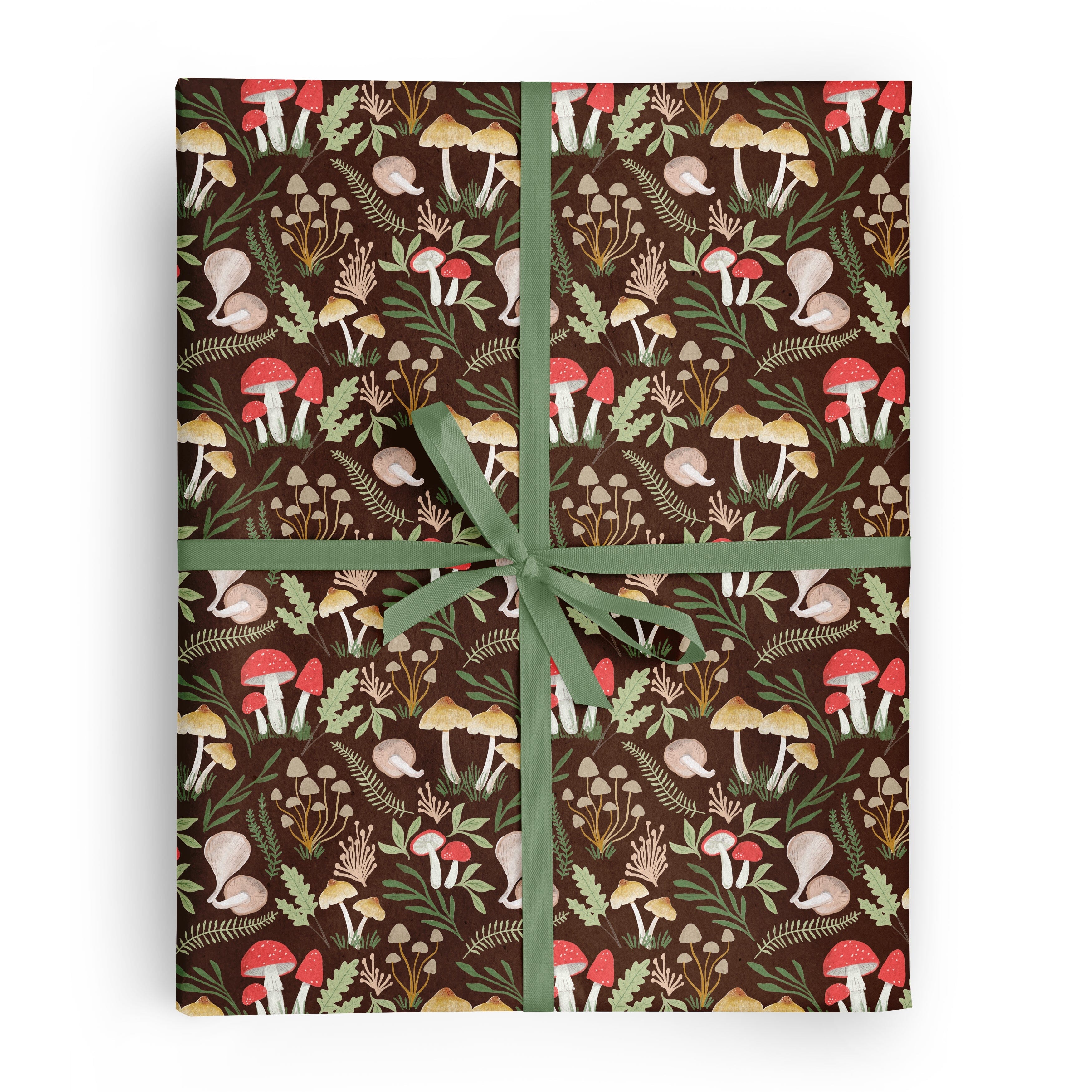 Mushrooms Gift Wrap Roll - Ramona & Ruth 