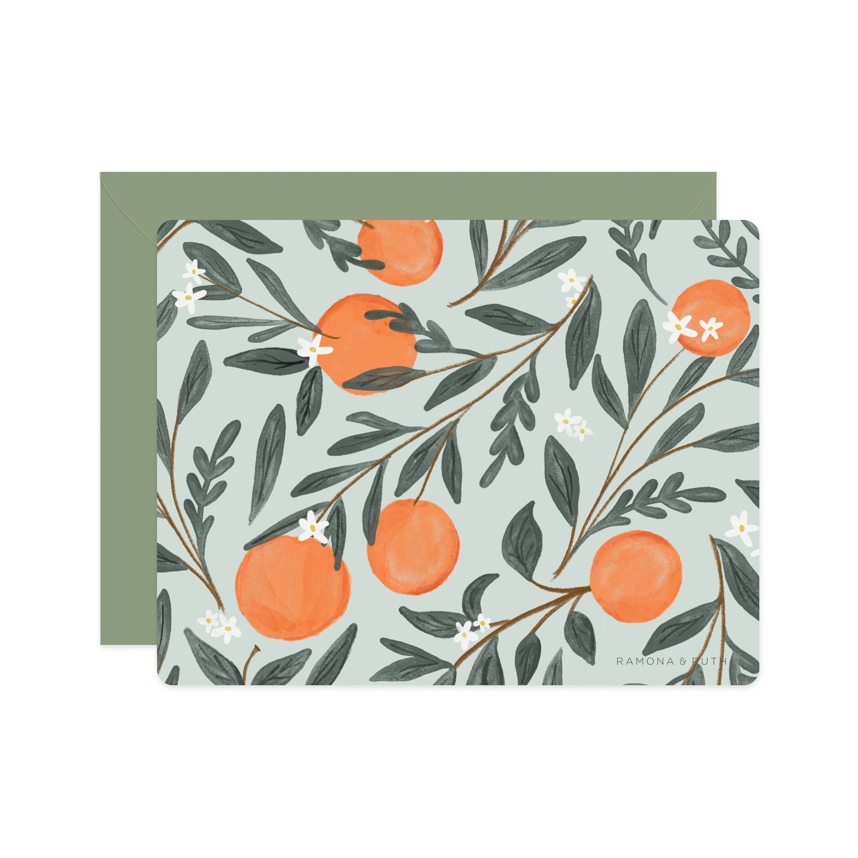 Orange Vine Flat Notes | Boxed Set of 6 - Ramona & Ruth 