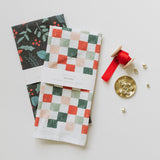Poinsettia Linen Tea Towel - Ramona & Ruth 