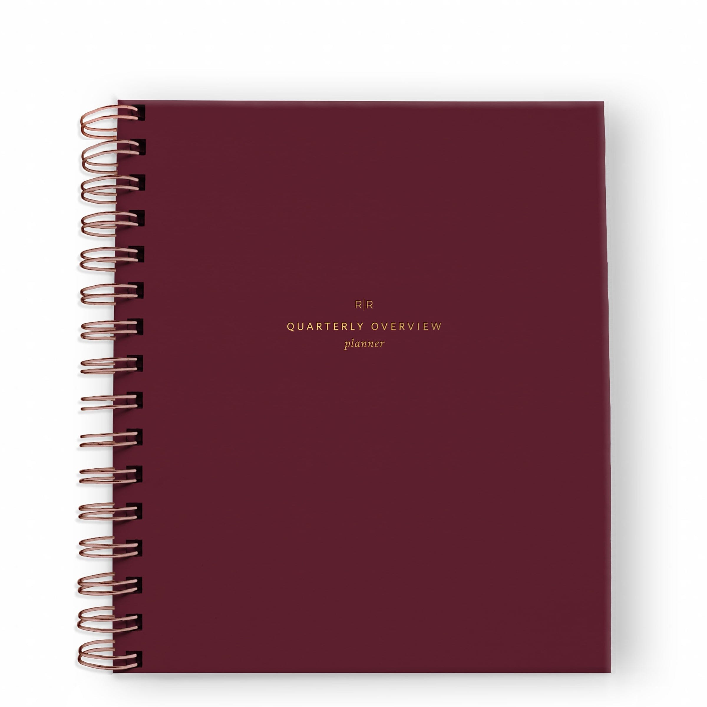 Quarterly Overview Planner - Ramona & Ruth Cabernet Standard Cover 