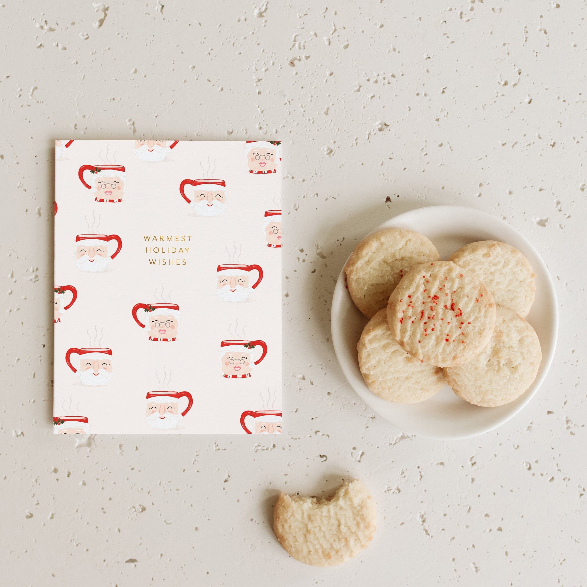 Santa Mugs Holiday Card - Ramona & Ruth 