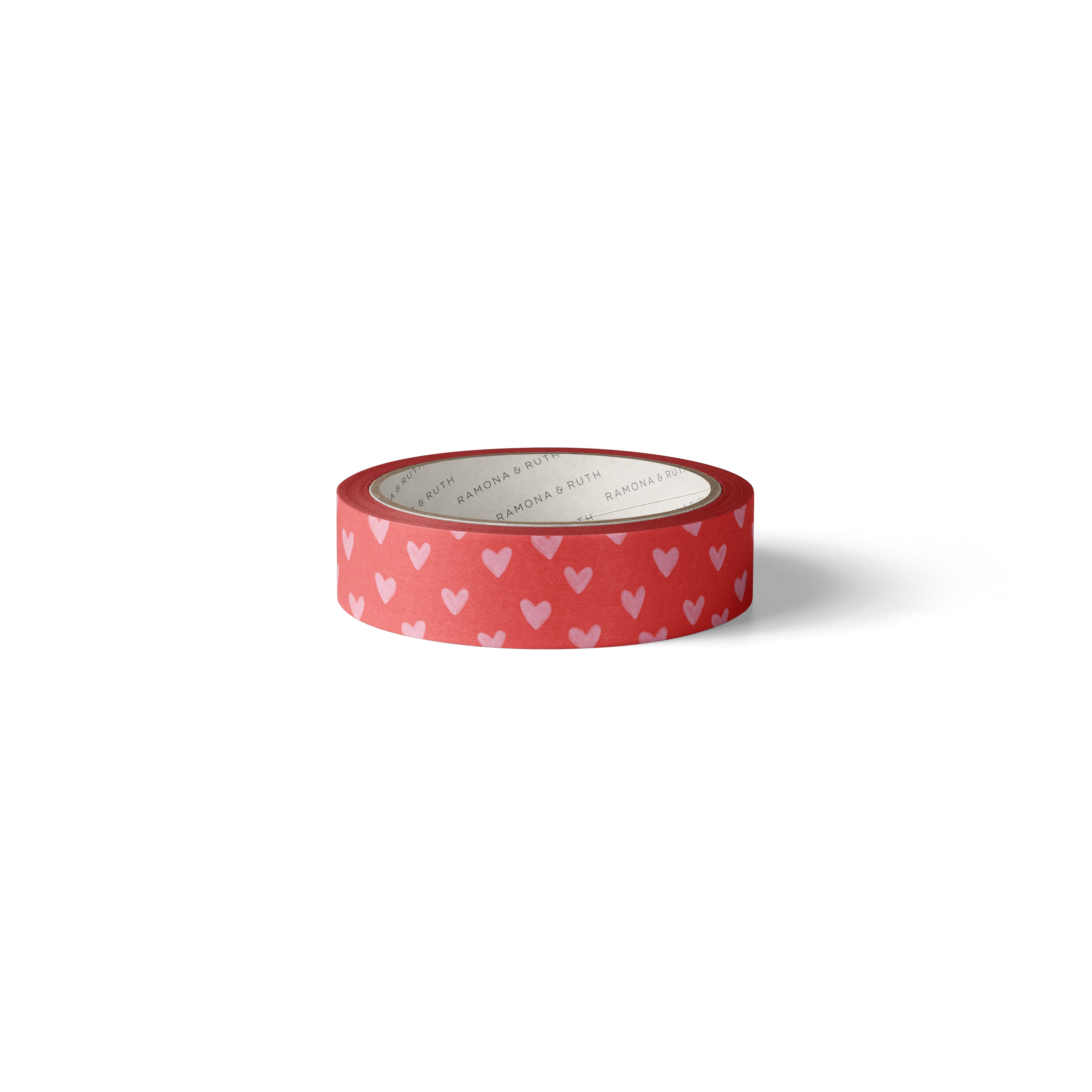 Valentine Pink Hearts Washi Tape - Ramona & Ruth 