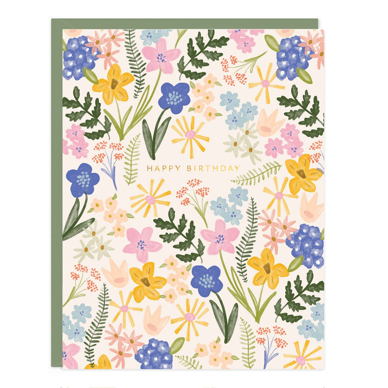 Birthday Floral Burst Card - Ramona & Ruth 