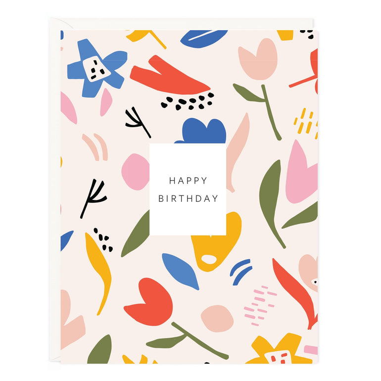Birthday Floral Pattern Card - Ramona & Ruth