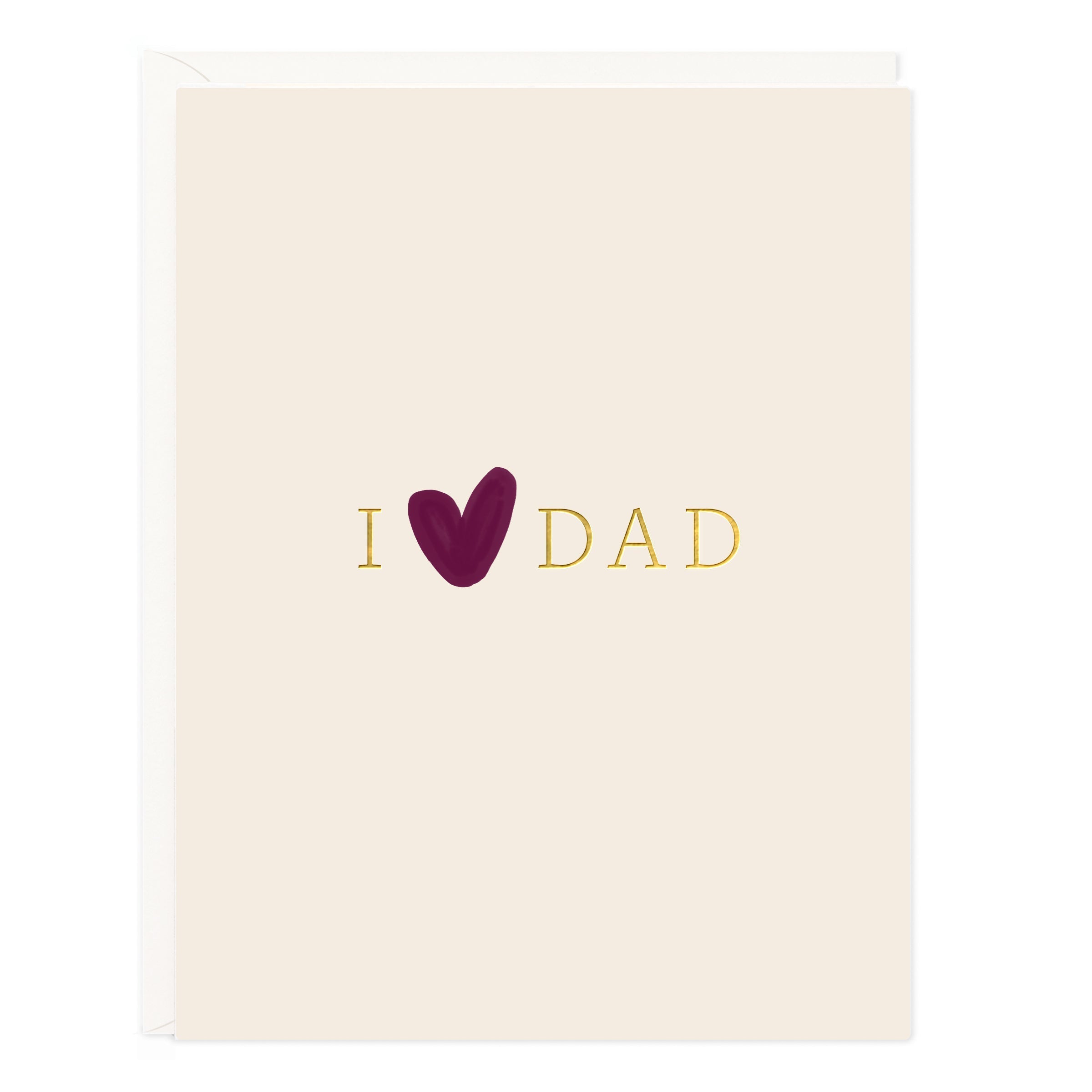 Dad Heart Cream Card - Ramona & Ruth 