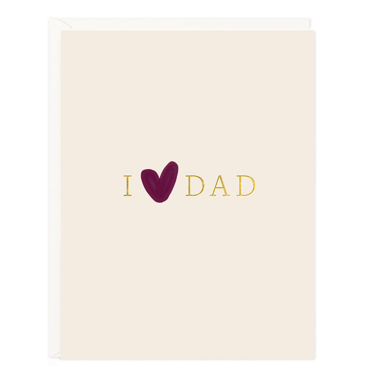 Dad Heart Cream Card - Ramona & Ruth 