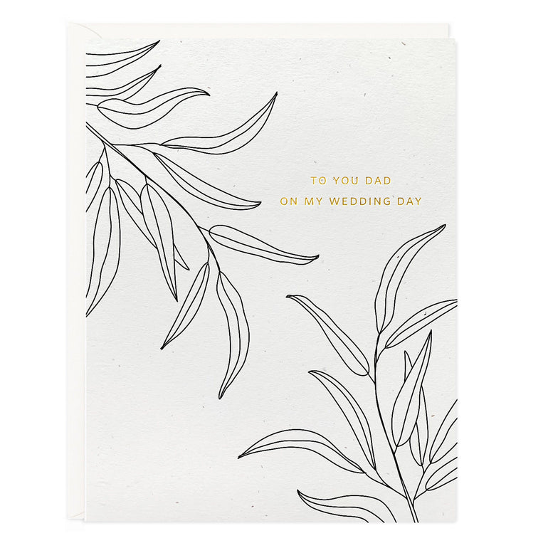 Dad Wedding Day Botanical Card - Ramona & Ruth