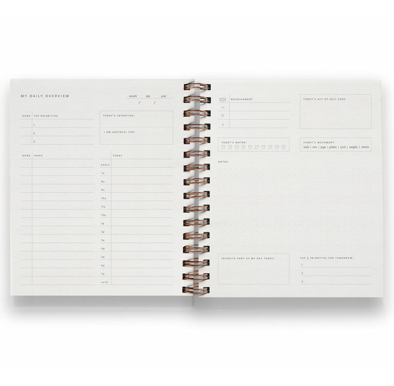 Daily Overview Planner in Chalk White